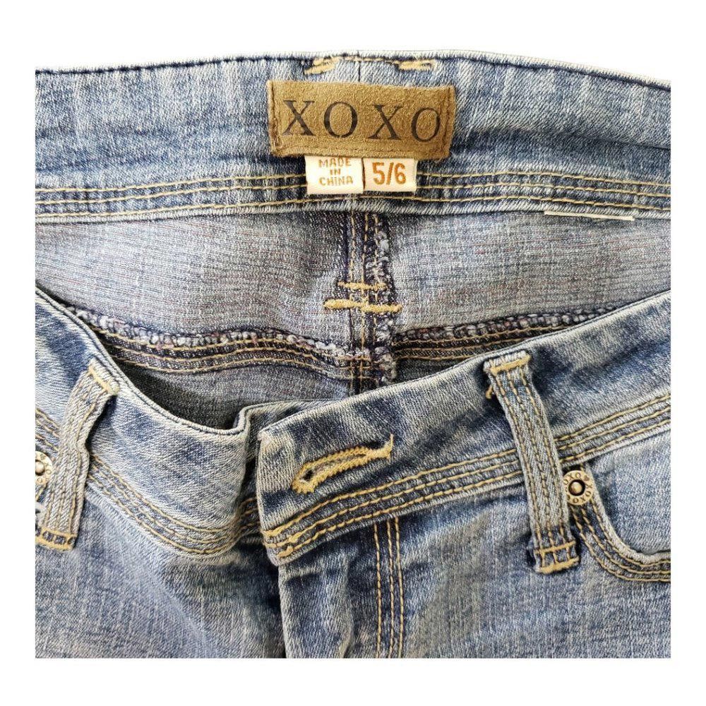 XOXO CT132a XOXO Tuxedo Stripe Blue Jeans 5/6 Size 28" / US 6 / IT 42 - 2 Thumbnail