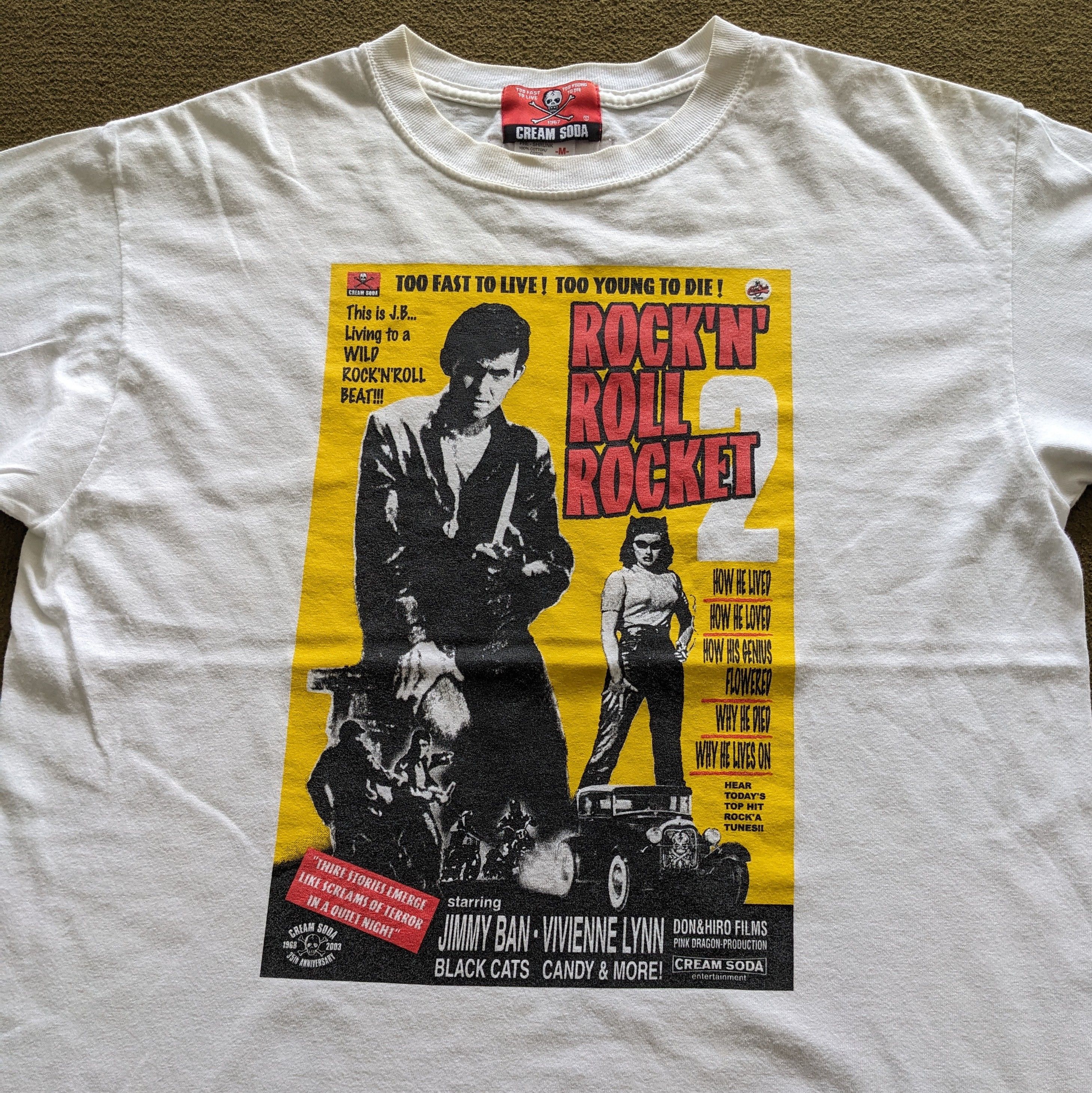 Vintage Vintage CREAM SODA Rock 'N' Roll T-shirt Size US M / EU 48-50 / 2 - 2 Thumbnail
