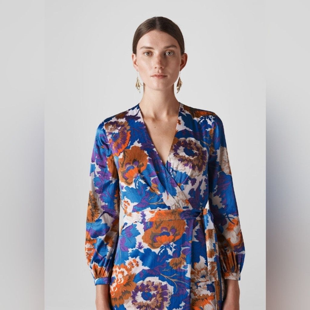 Whistles Autumn Bloom Devore Wrap Dress from Whistles Size M / US 6-8 / IT 42-44 - 1 Thumbnail