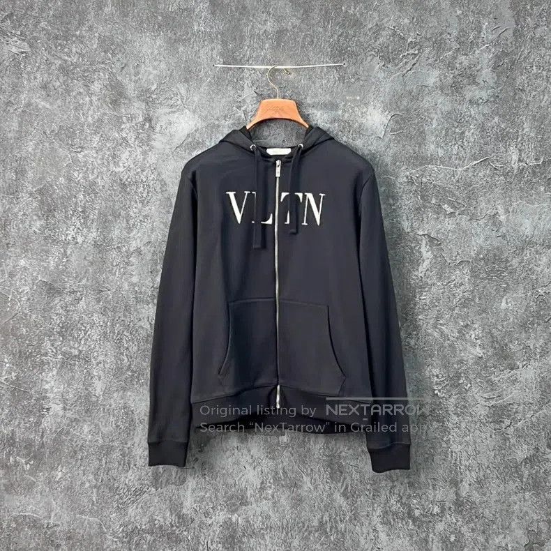 Valentino Valentino Logo-printed cotton hooded jacket Size US S / EU 44-46 / 1 - 1 Thumbnail