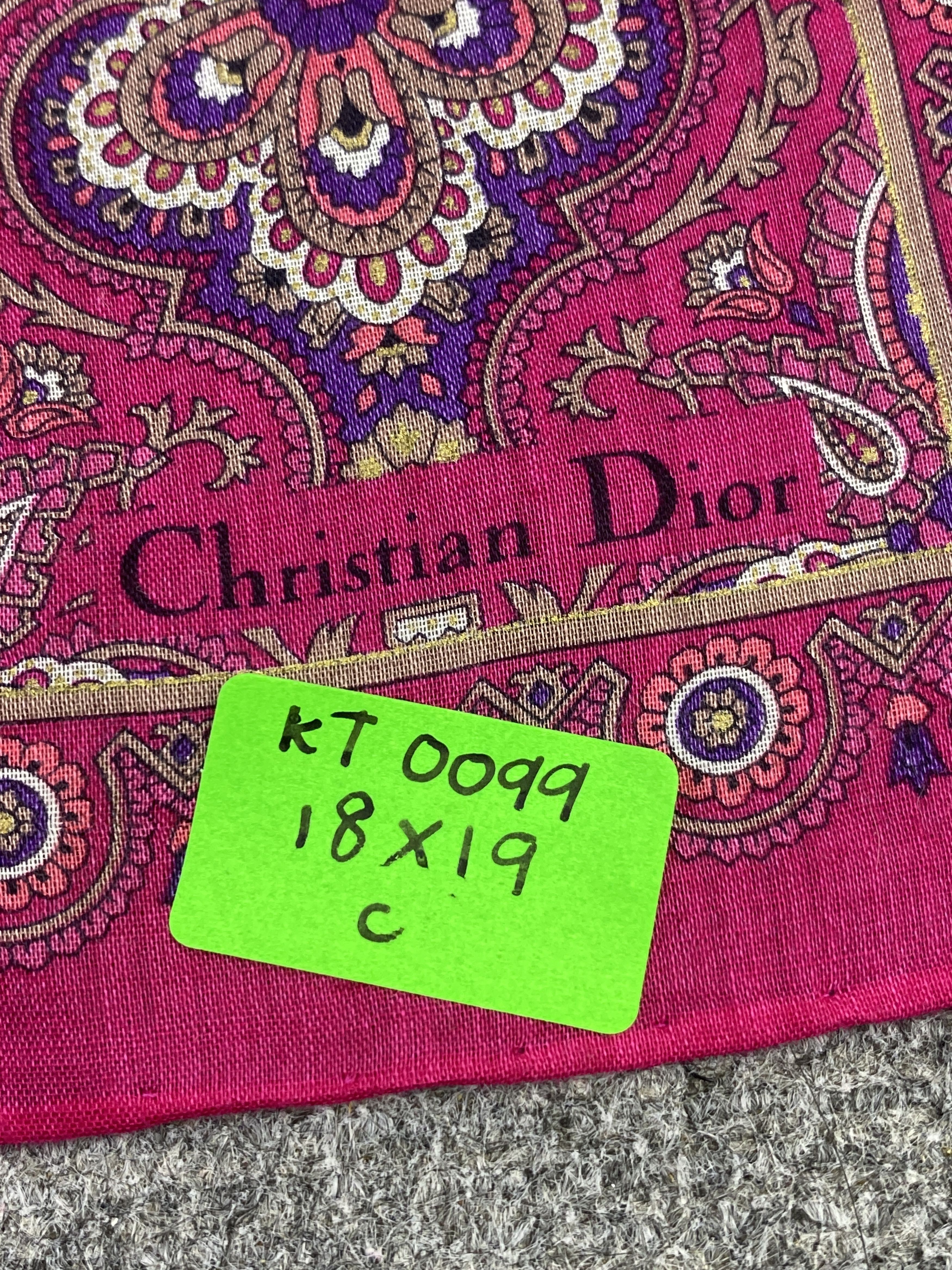 Christian Dior Monsieur Christian Dior Handkerchief / Neckerchief KT0099 Size ONE SIZE - 8 Thumbnail