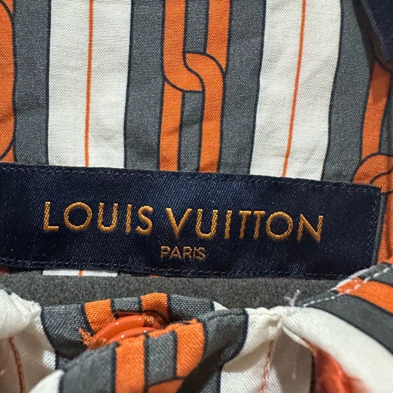 Louis Vuitton Louis Vuitton Chain Stripe Full Print Shirt 2505-Nextarrow Size US M / EU 48-50 / 2 - 4 Thumbnail