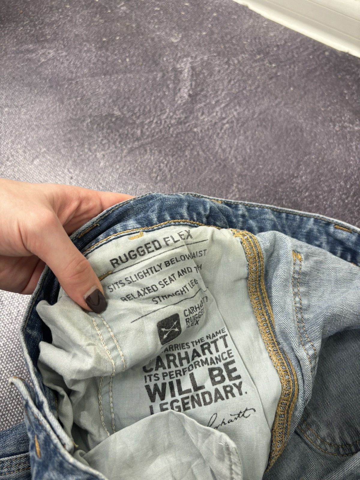Carhartt Vintage Carhartt Faded Light Blue Relaxed Fit Denim Jeans Size US 34 / EU 50 - 15 Thumbnail