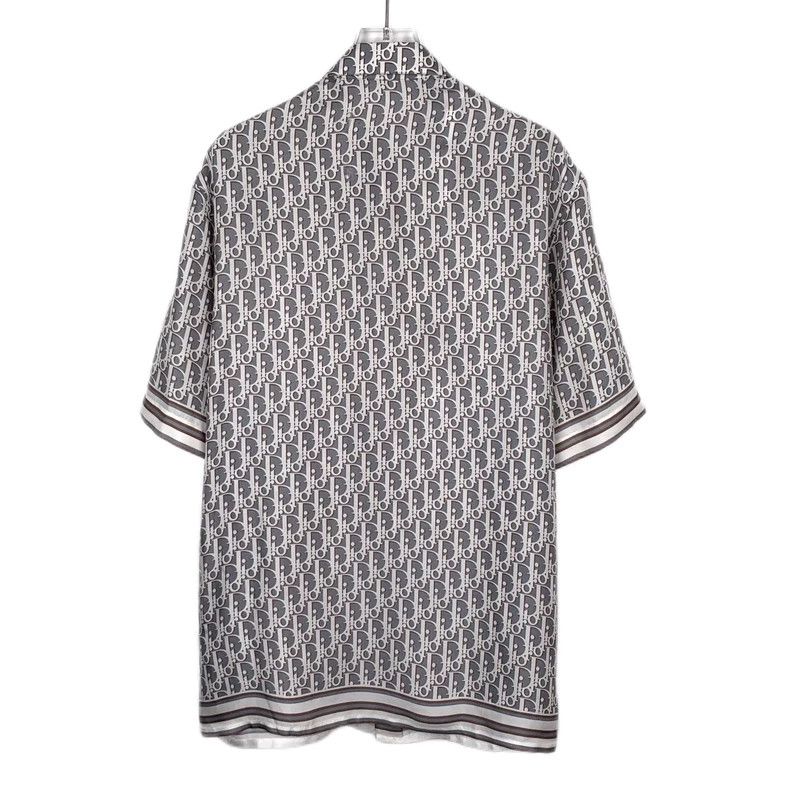 Dior Dior Size 39 Gray logo full print lapel single-breasted mul Size US XXS / EU 40 - 2 Thumbnail