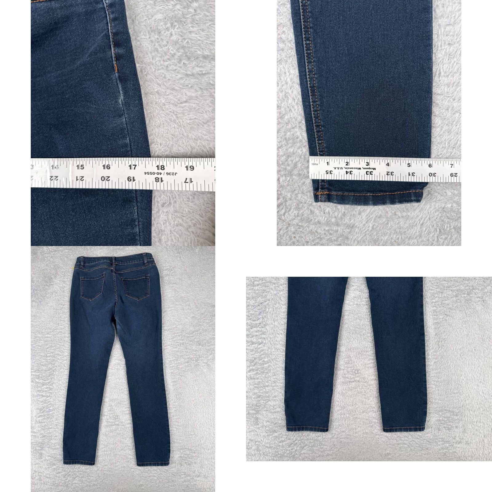 Vintage D.Jeans Jeans Womens 6P Blue Denim Skinny Dark Wash Mid Rise Cotton Blend 28x28 Size 28" / US 6 / IT 42 - 9 Thumbnail