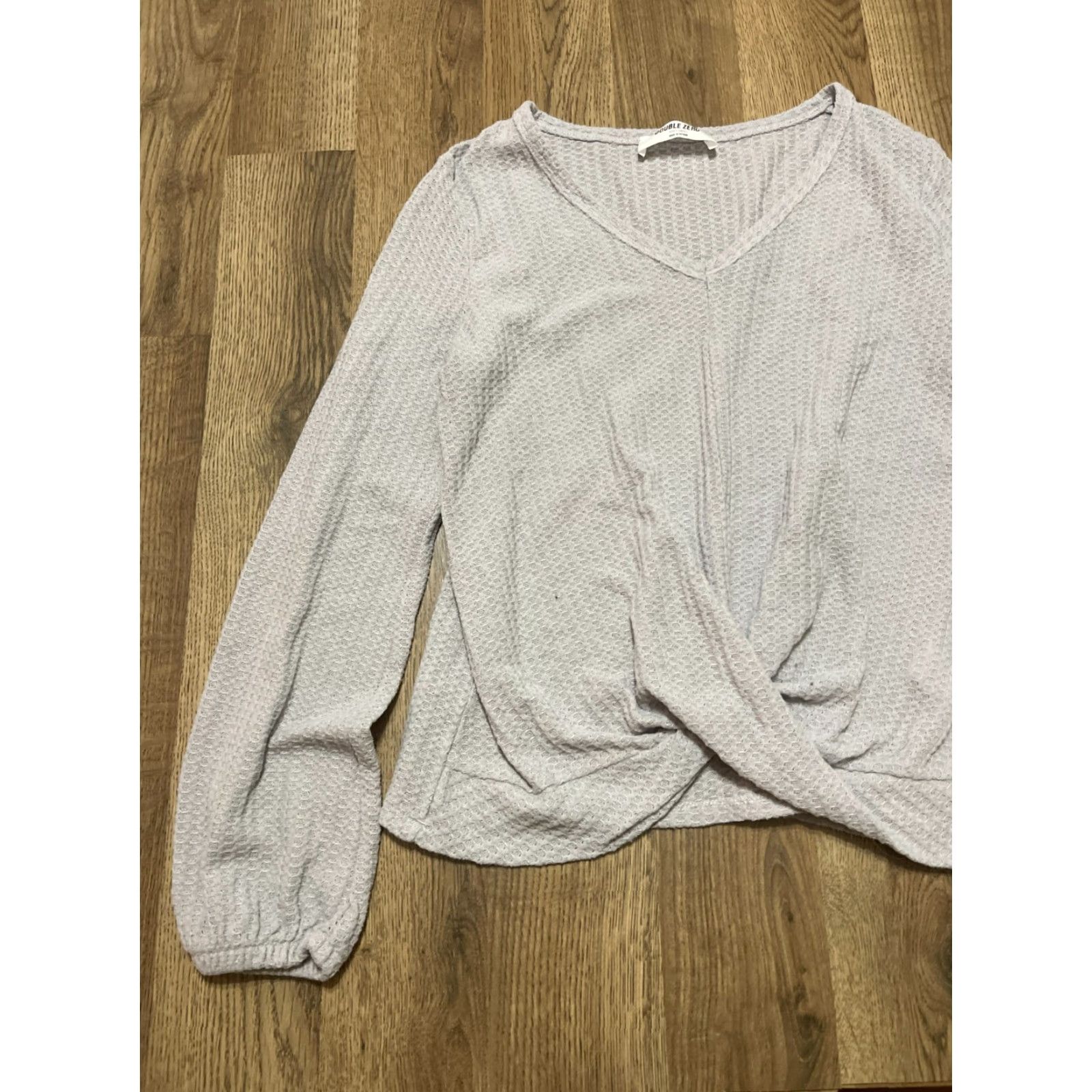 Doublet VINTAGE? No — Actually: Double Zero Sweater, Women's Size Small, White, V-neck, Long Sleeve, Pullover Size S / US 4 / IT 40 - 3 Thumbnail
