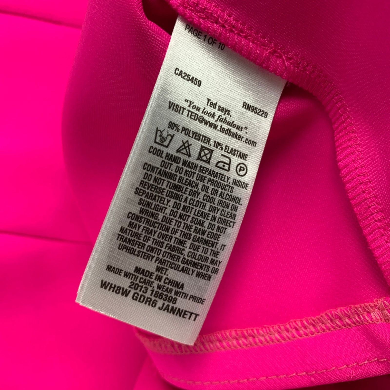 Ted Baker TED BAKER Size 2 Pink Polyester Sleeveless Dress Size XS / US 0-2 / IT 36-38 - 4 Thumbnail