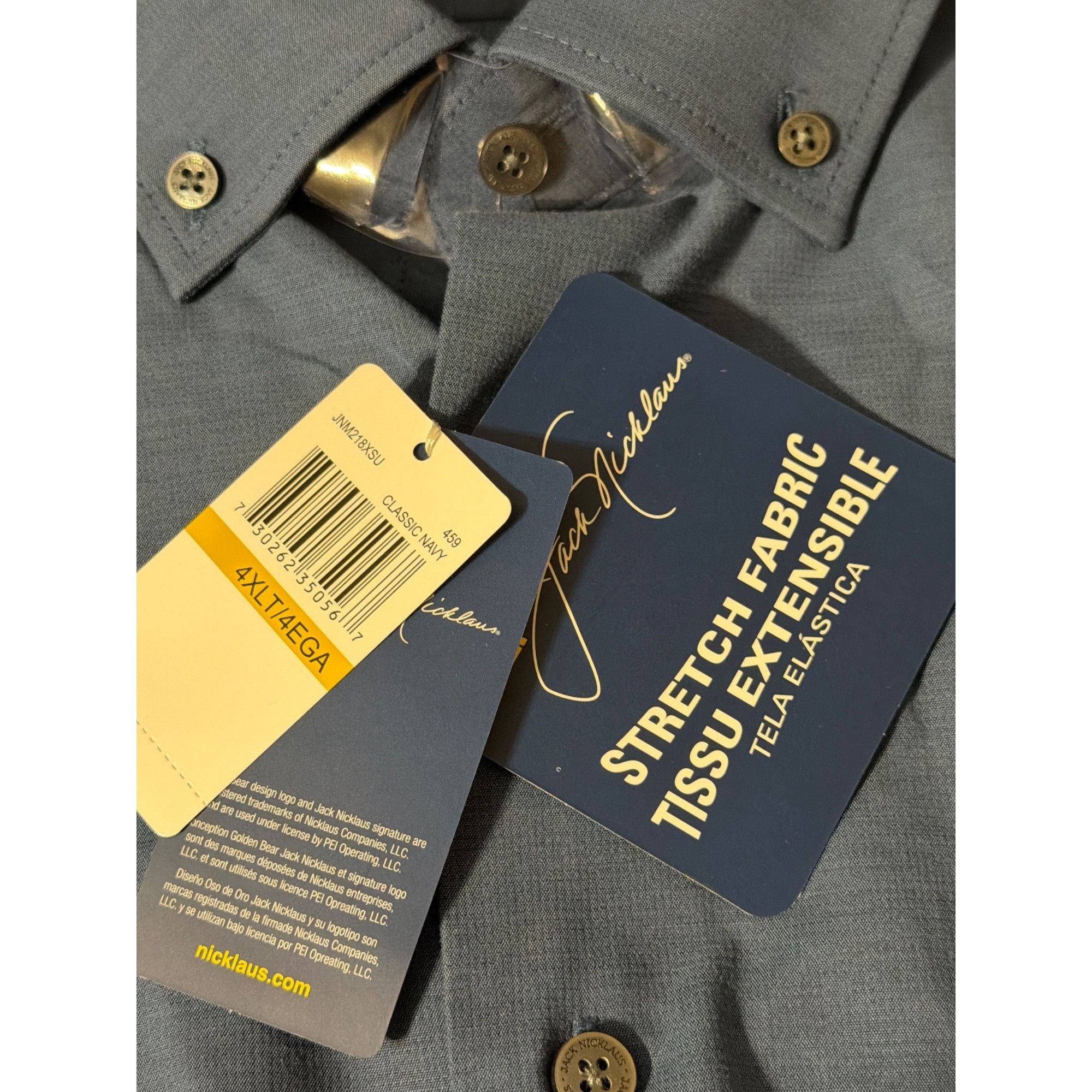 Other Jack Nicklaus Blue Long Sleeve Button Down Shirt Stretch Fab Size US XXL / EU 58 / 5 - 5 Thumbnail
