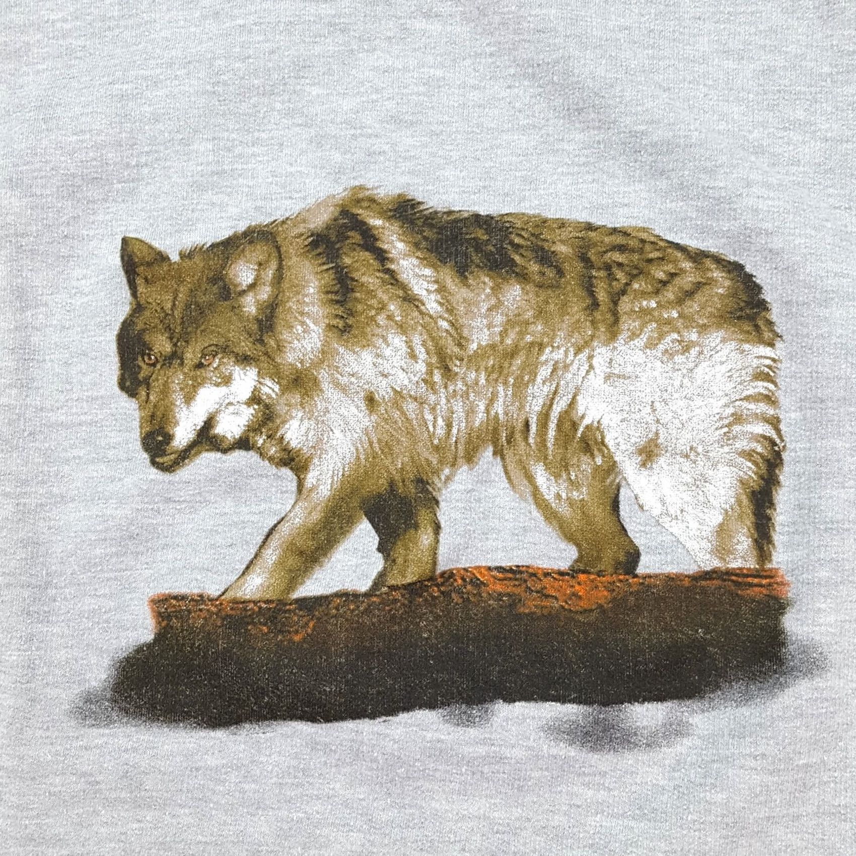 Vintage VINTAGE Wolf Gray Men's XL Pullover Sweatshirt Crewneck Y2K Dog Graphic Print Outdoor 90s University Hunting Nature Starters? Size US XL / EU 56 / 4 - 4 Thumbnail