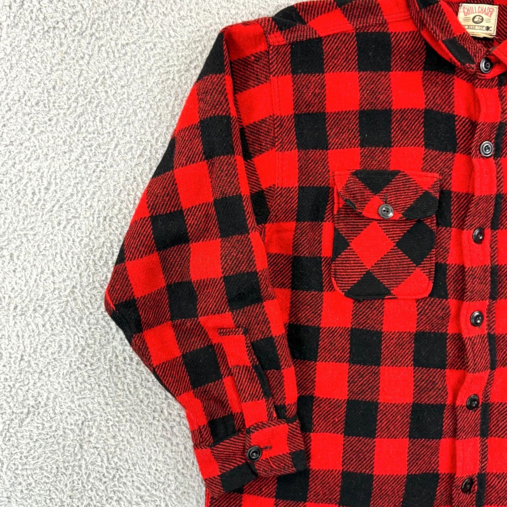 Vintage VINTAGE Chill Chaser Shirt Men XL Red Buffalo Plaid Flannel 80s Long Sleeve USA Size US XL / EU 56 / 4 - 5 Thumbnail