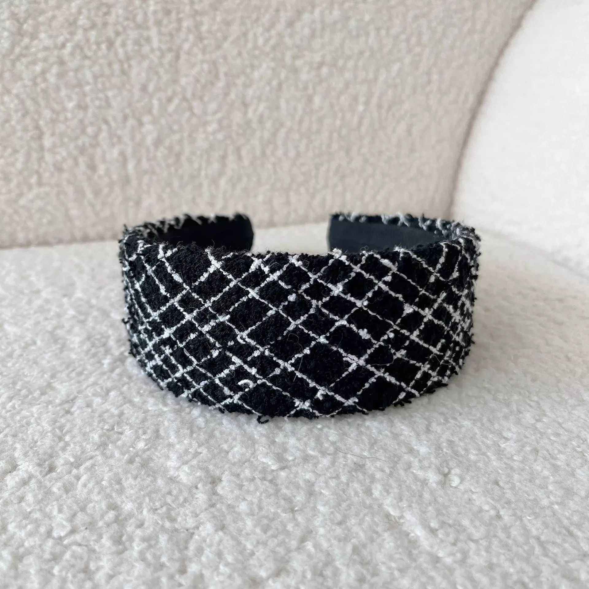Chanel Chanel Black Tweed Headband Size ONE SIZE - 4 Thumbnail