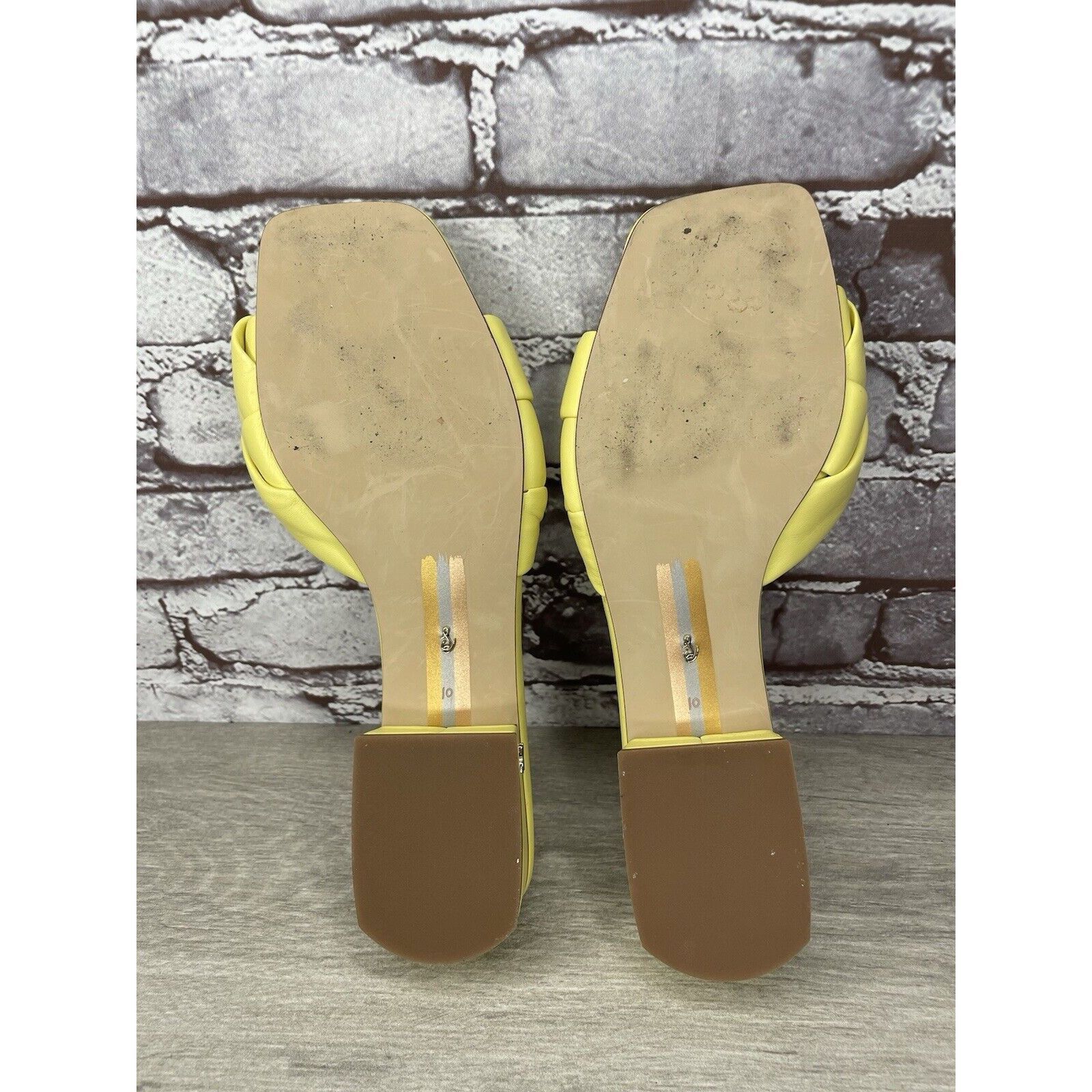 Sam Edelman Sam Edelman Dawson Yellow Knot Leather Slides Heel Sandals W Size US 10 / IT 40 - 6 Thumbnail