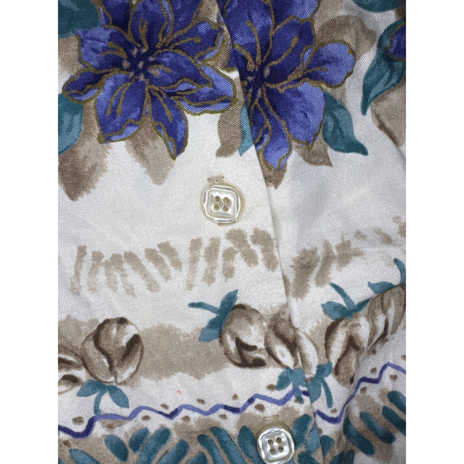 Vintage 90s Alfred Dubner short sleeve floral button up Size XL / US 12-14 / IT 48-50 - 4 Thumbnail