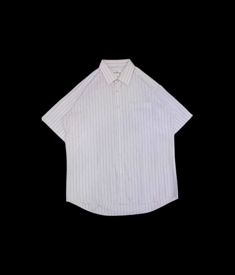 Balenciaga × Vintage Striped🔥Balenciaga Striped Short Sleeve Shirt Size US XL / EU 56 / 4 - 1 Thumbnail