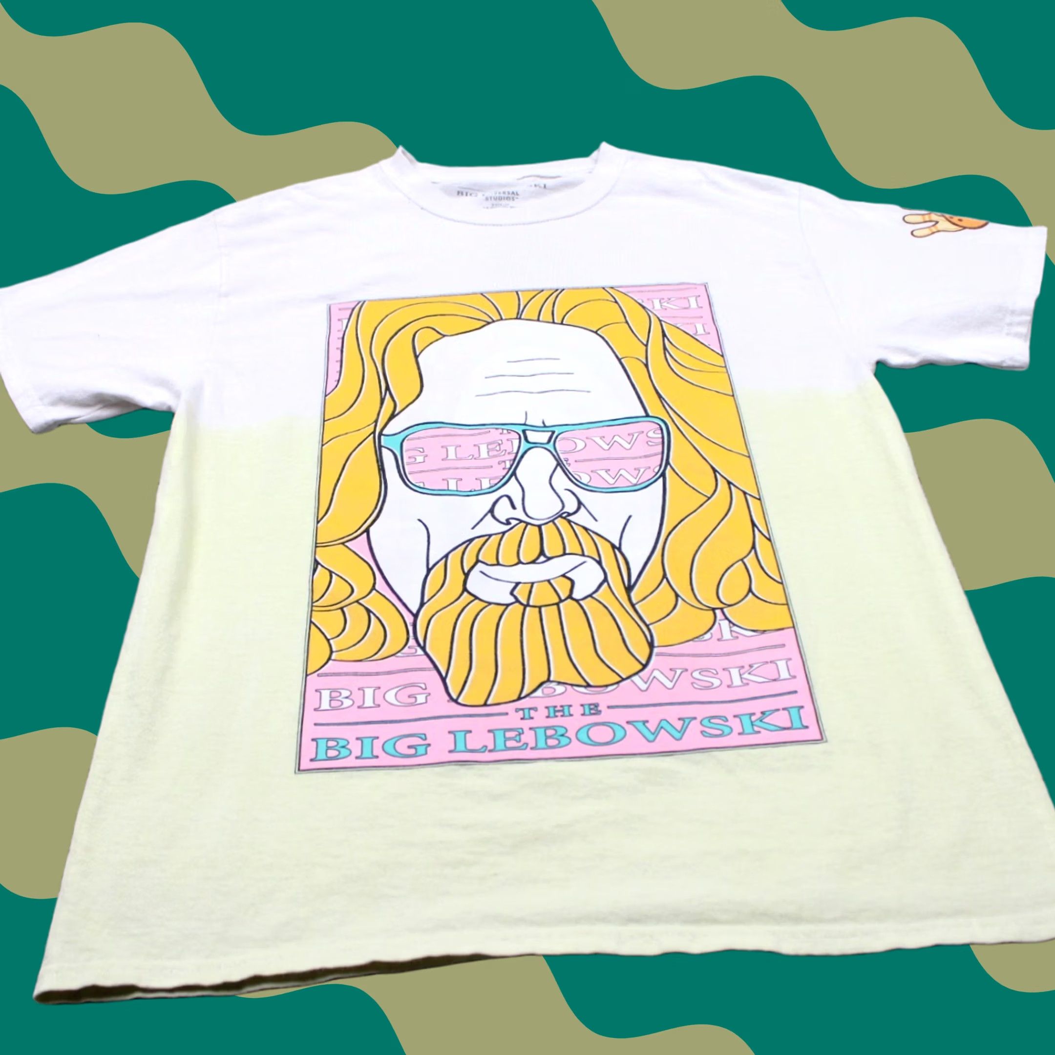 Vintage VINTAGE The Big Lebowski Shirt Mens Medium Yellow/White Universal Studios S/S Cotton Size US M / EU 48-50 / 2 - 1 Thumbnail