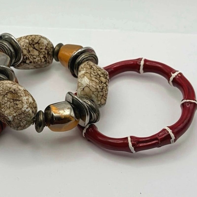 Other Red & Tan Beaded Bracelet Bundle Size ONE SIZE - 3 Thumbnail