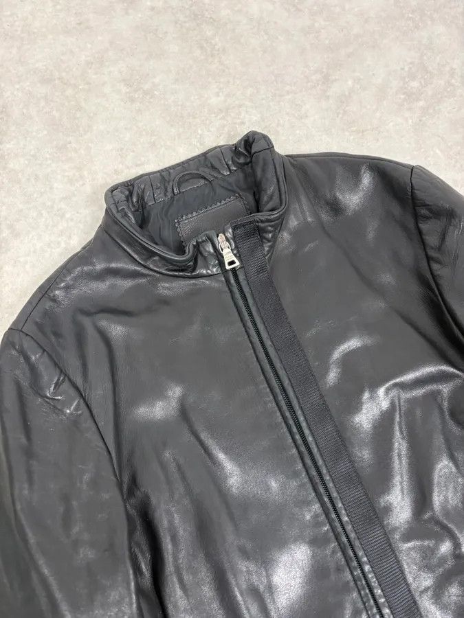 Prada AW1999 Prada Black Minimalist Biker Leather Jacket Size M / US 6-8 / IT 42-44 - 5 Thumbnail