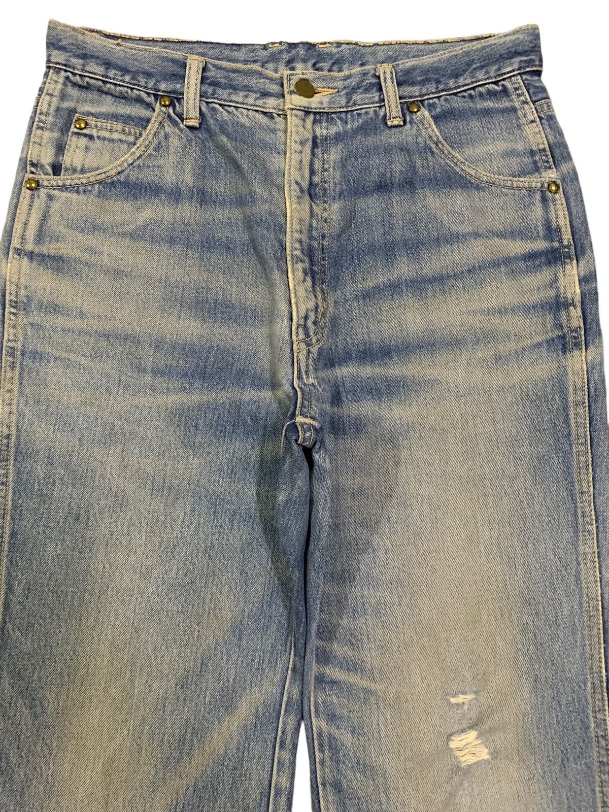 Johnbull Vintage Japanede Brand Kojima Mud Wash Baggy Ripped Jeans Size US 31 - 3 Thumbnail