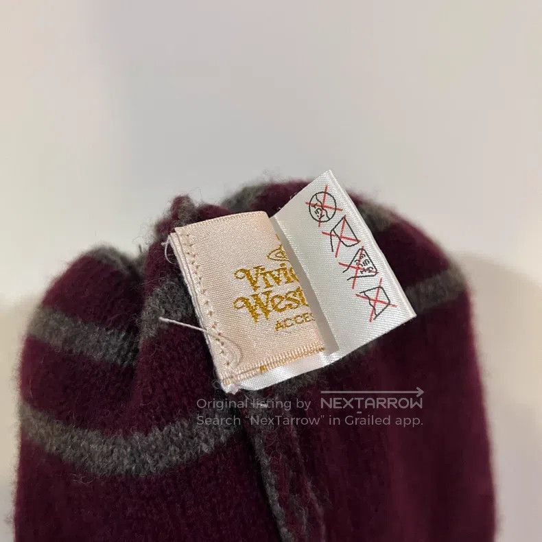 Vivienne Westwood Vivienne Westwood Saturn knitted beanie, striped pom-pom s Size ONE SIZE - 9 Thumbnail