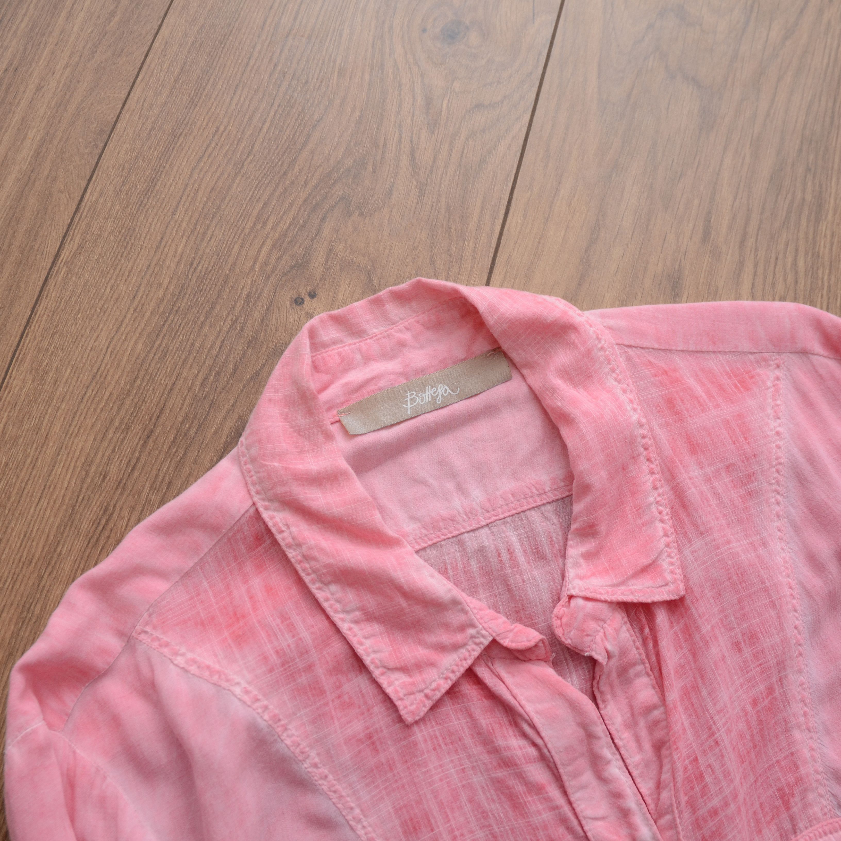 Bottega Desires Bottega by Elisa Cavaletti Pink Capri Blouse Shirt Top L Y2K Size L / US 10 / IT 46 - 10 Thumbnail