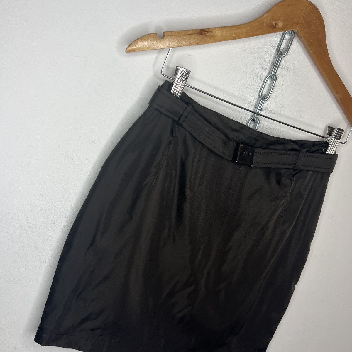 Prada PRADA FW 1994 Nylon Nylon A-Line Mini Skirt Size 26" / US 2 / IT 38 - 3 Thumbnail