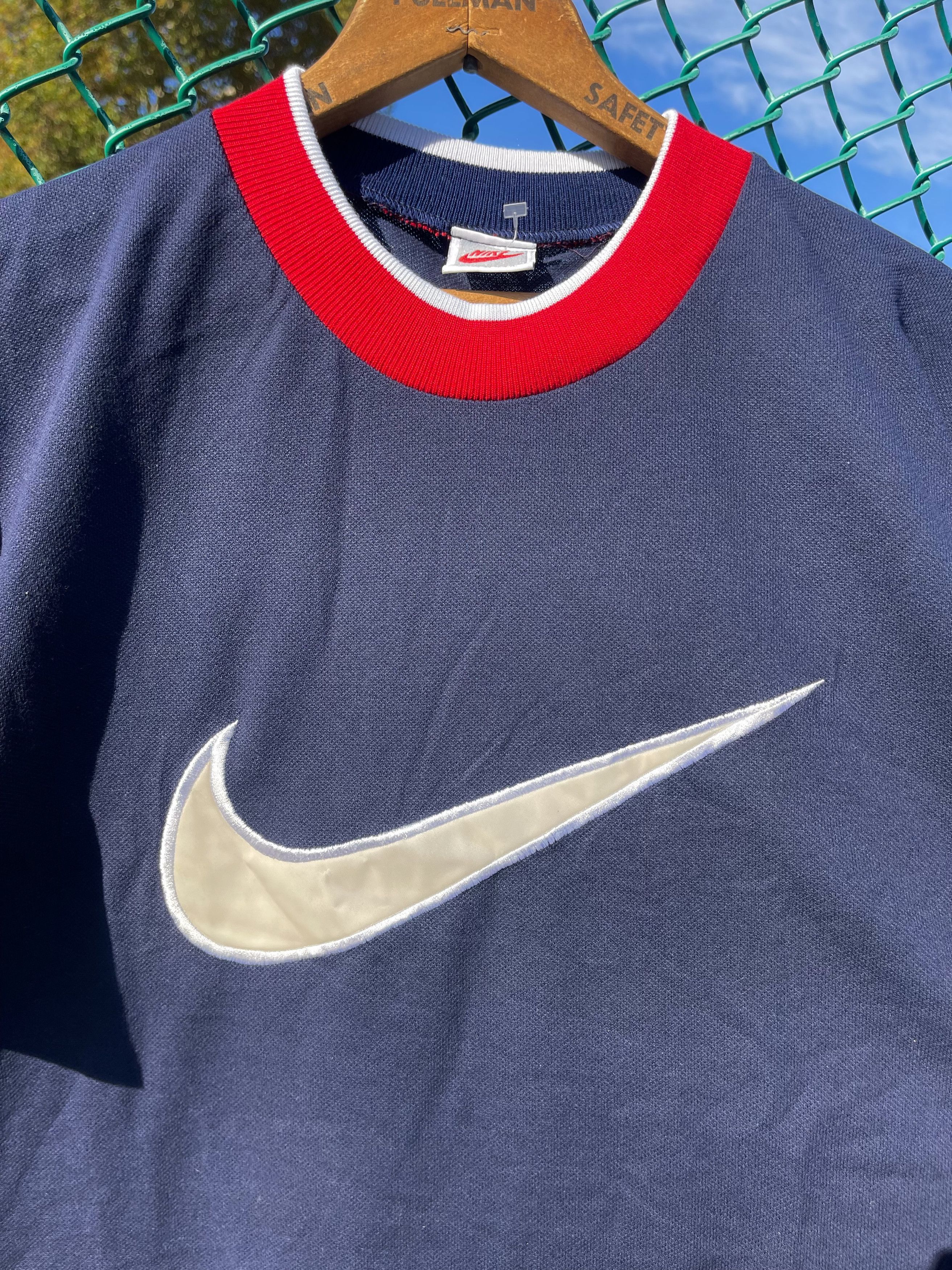 Vintage 1990's Vintage Big Swoosh Logo Supreme Rap T-Shirt Jersey Size US L / EU 52-54 / 3 - 4 Thumbnail