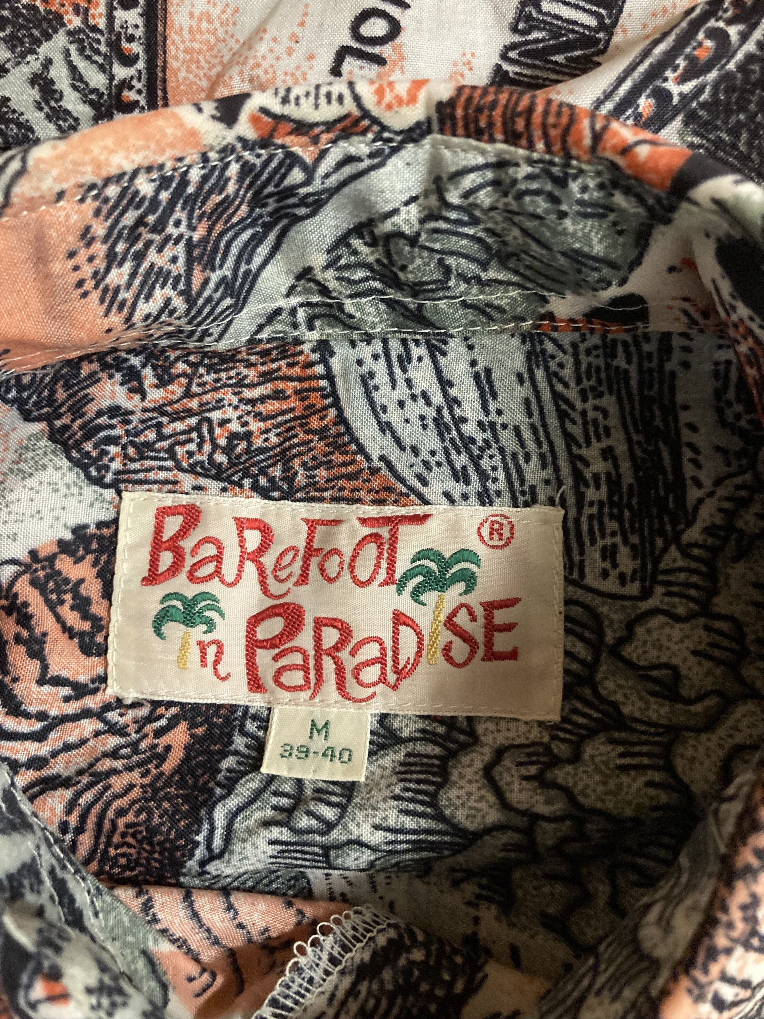 Vintage Vintage 70s-80s Barefoot In Paradise Hawaiian Shirt Size US M / EU 48-50 / 2 - 3 Thumbnail