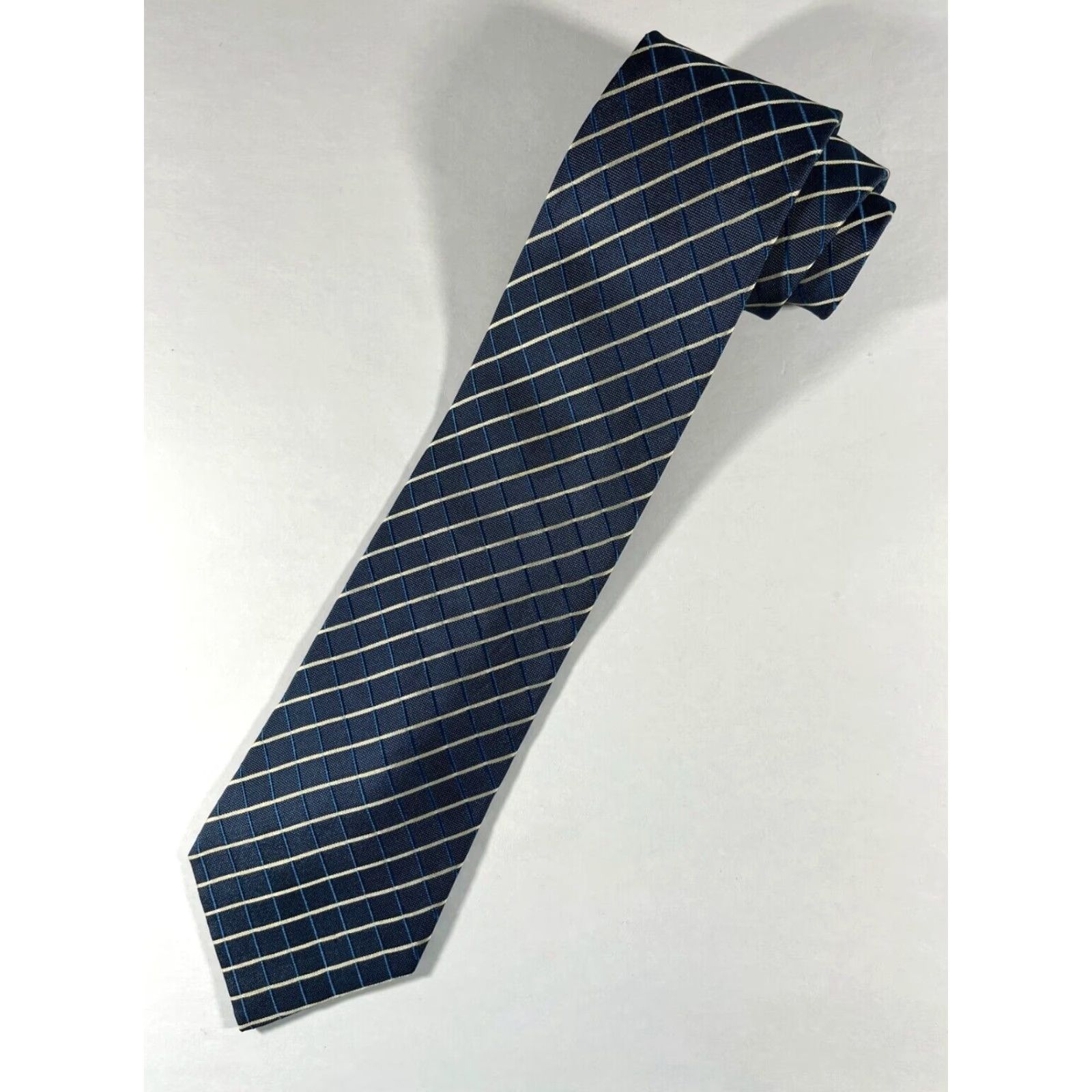 Sulka Sulka Men’s Luxury Silk Tie Geometric Gray Made in France Silk Length 60 Width 3.75" Size ONE SIZE - 2 Thumbnail
