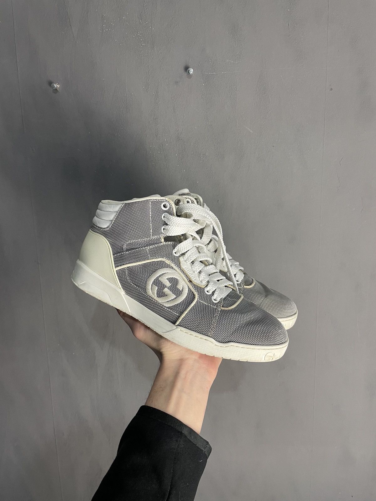 Gucci Gucci Gray High Top Sneakers Size US 8 / EU 41 - 1 Thumbnail