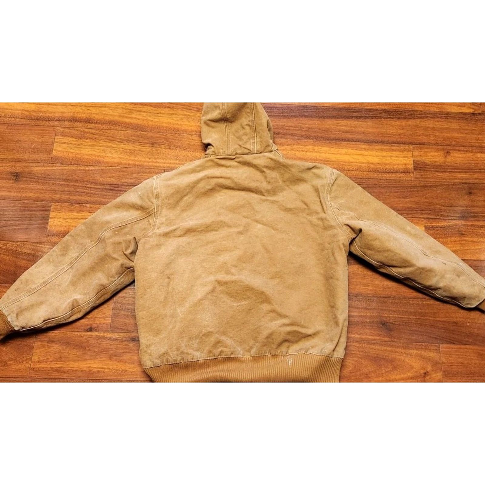 Carhartt VINTAGE Carhartt Bomber Jacket Mens XL Coat J130 211 Canvas Chore Full Zip Beige 90s Retro City Classic Workwear Logo Zipper Quilted Long Sleeve Mens Size US XL / EU 56 / 4 - 6 Thumbnail