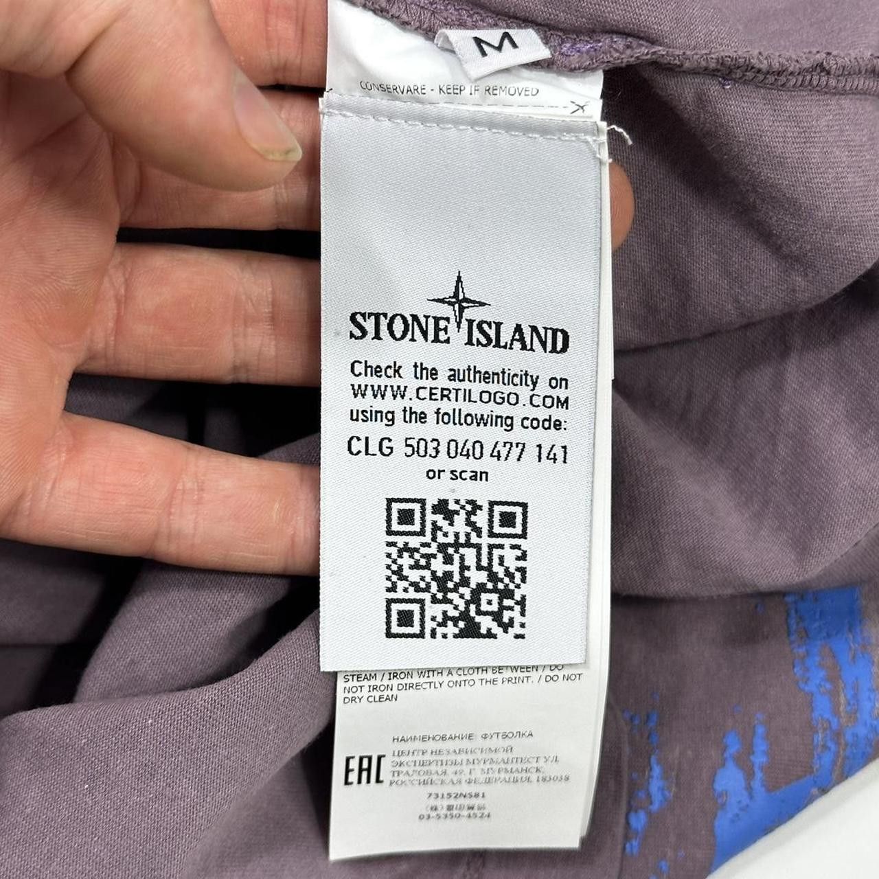 Stone Island Stone Island 2020 Dusty Purple Isola Di Pietra T-shirt - M Size US M / EU 48-50 / 2 - 6 Thumbnail