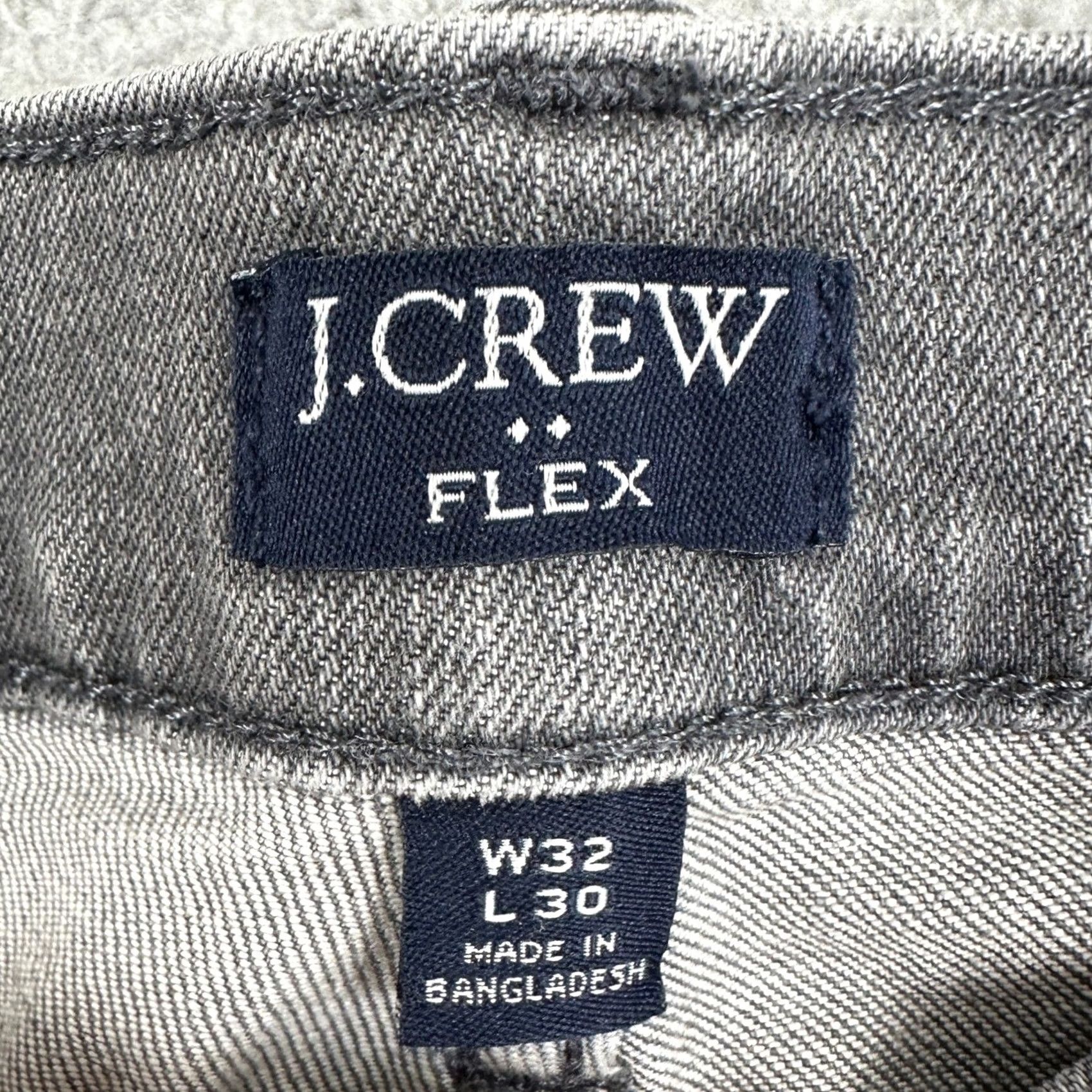 J.Crew VINTAGE? No — J.Crew Flex Jeans Mens 32X30 Gray Slim Fit Stretch 5 Pocket Whiskered Casual EUC Size US 32 / EU 48 - 3 Thumbnail