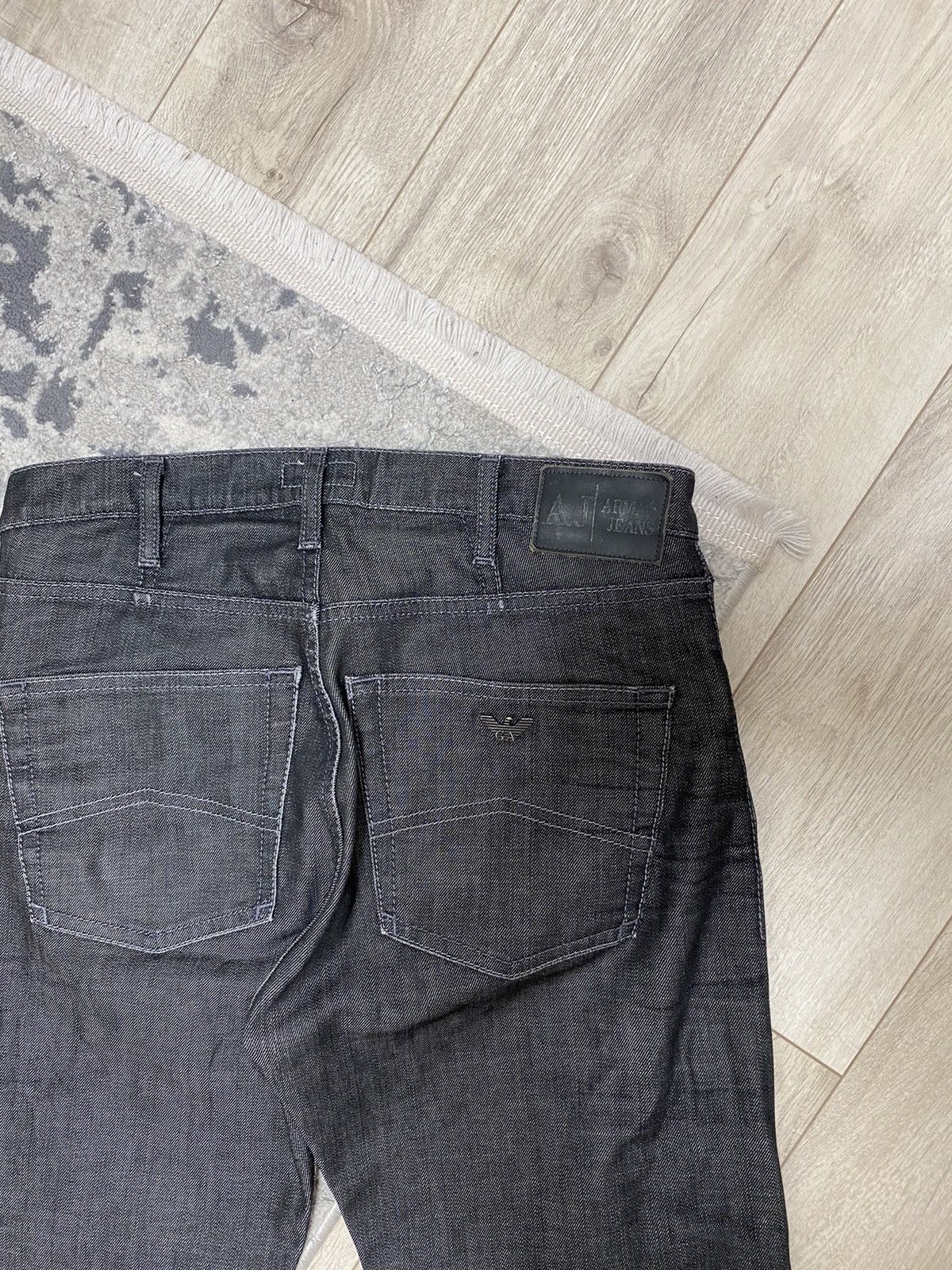 Armani Vintage Armani Baggy Jeans Silver Metal Logo Size US 32 / EU 48 - 6 Thumbnail