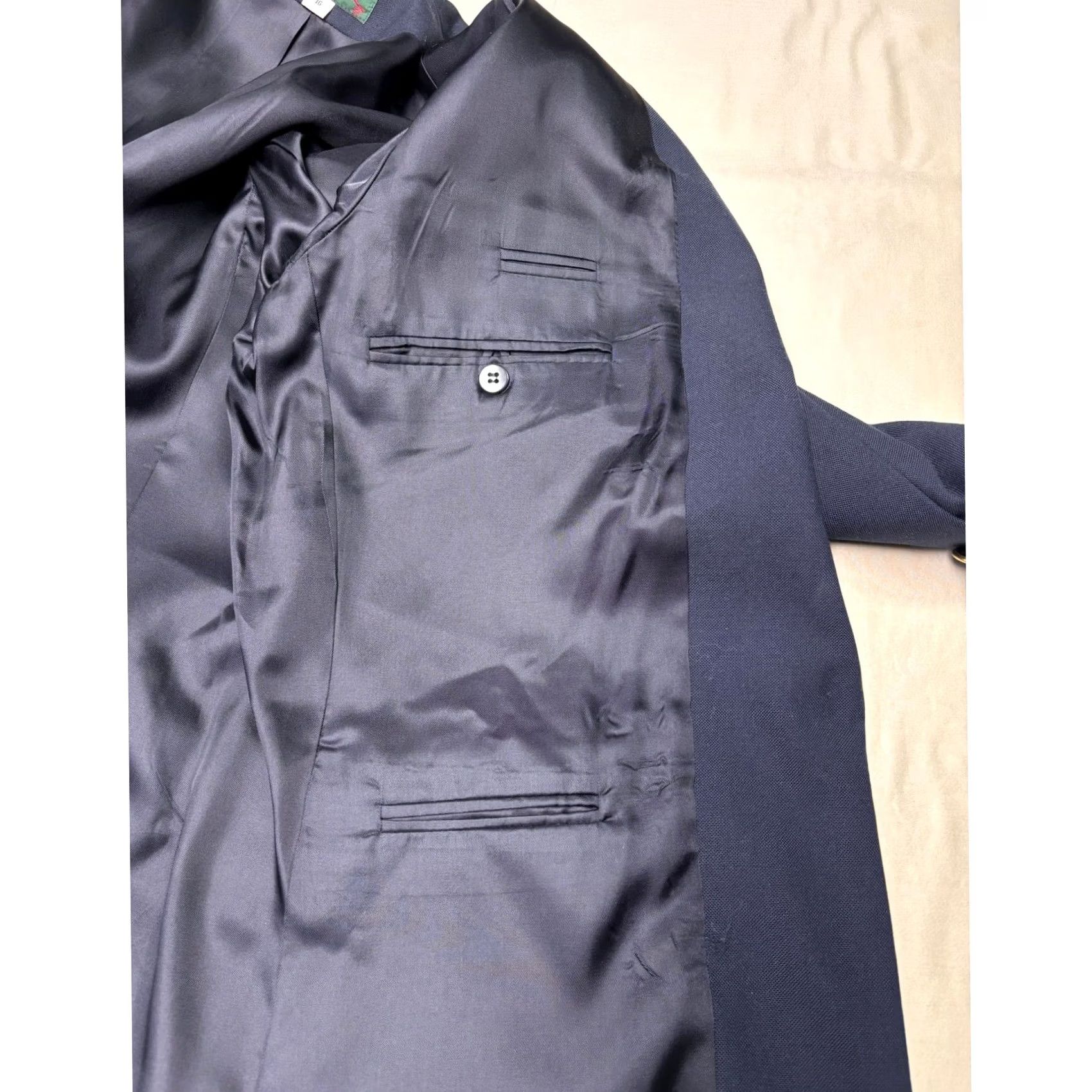Orvis VINTAGE Orvis Blazer Jacket Womens 16W Wool Blend Single Button Navy Blue (USA) Size XXL / US 16-18 / IT 52-54 - 6 Thumbnail