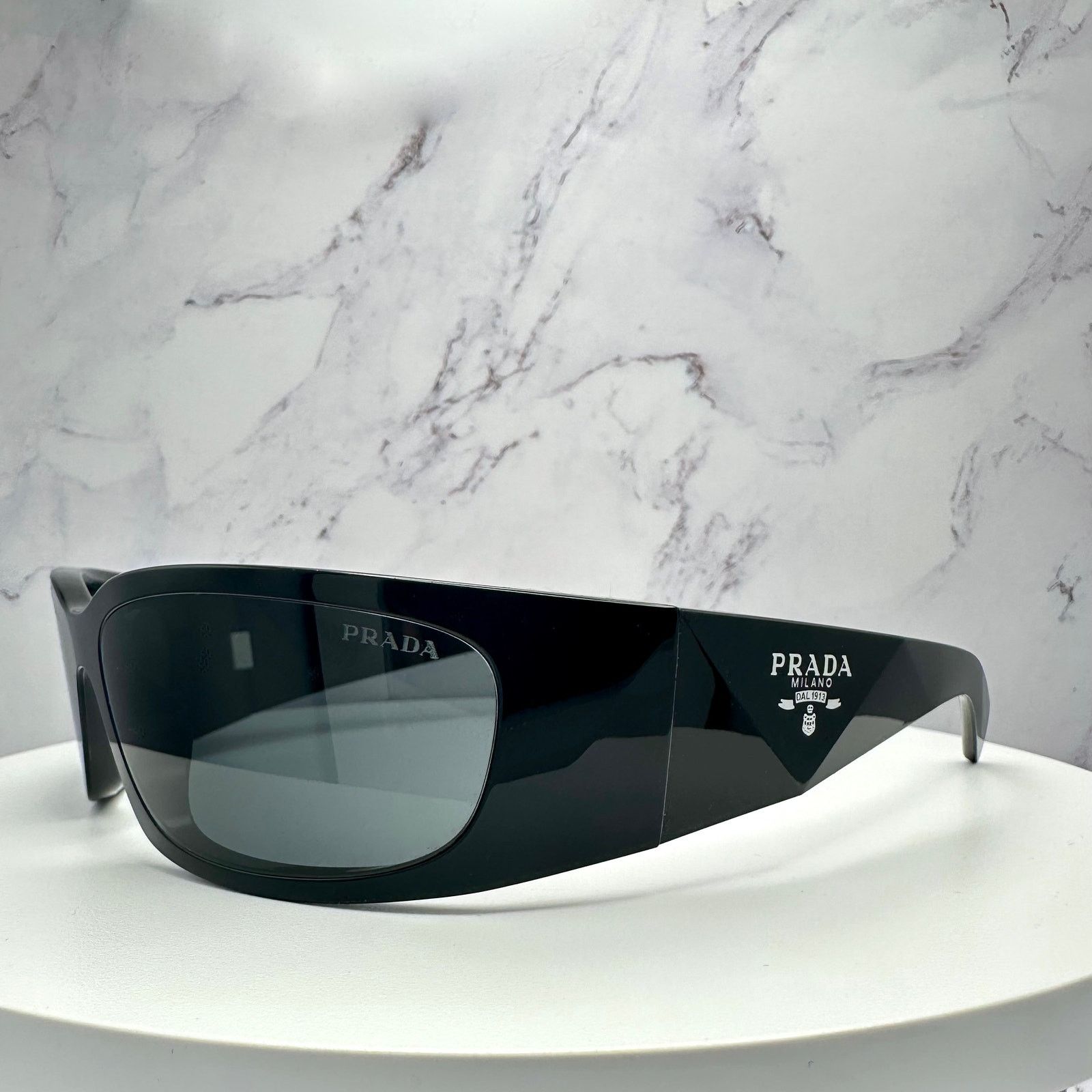 Prada New Prada Sunglasses Black Symbole Logo Wrap Size ONE SIZE - 9 Thumbnail
