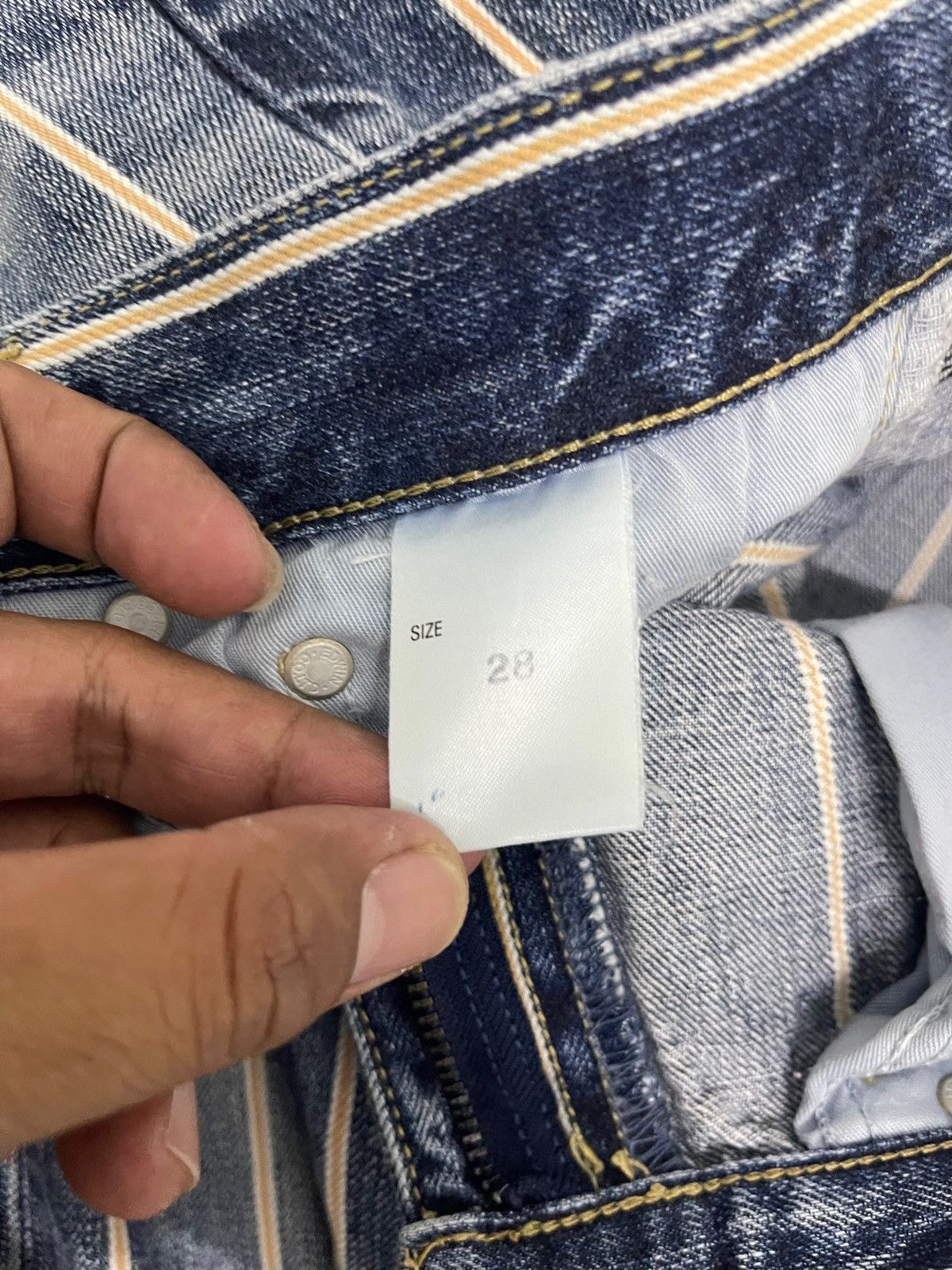 Edwin × Vintage Vintage Edwin Striped Flare Disclosed Denim Jeans Size US 29 - 16 Thumbnail