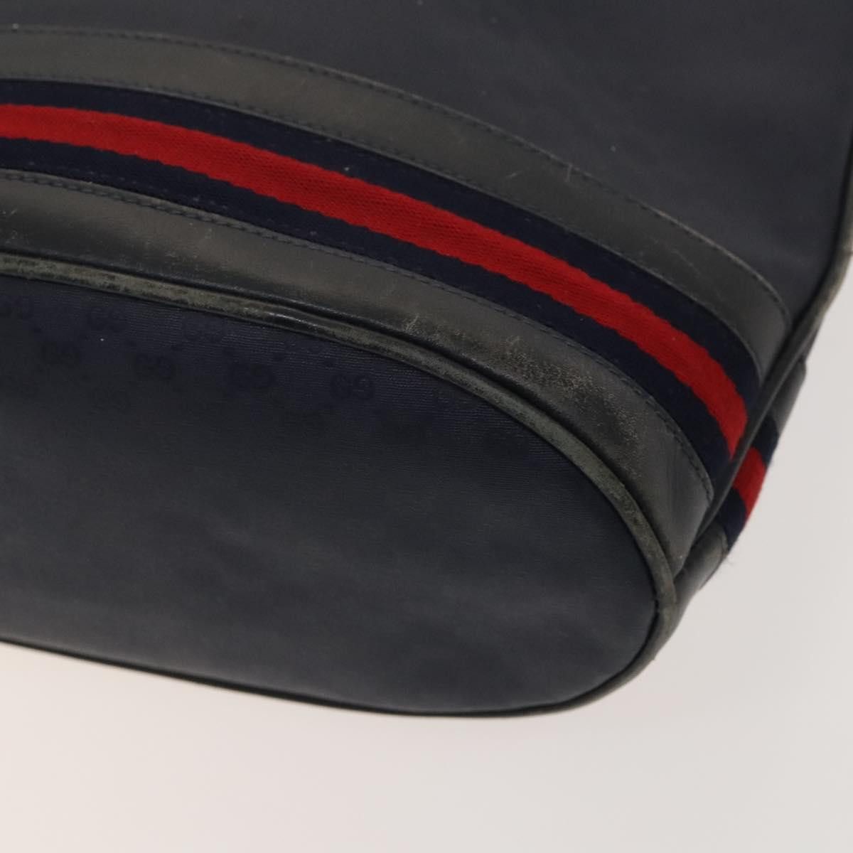 Gucci GUCCI Micro GG Supreme Sherry Line Shoulder Bag Pvc Navy Size ONE SIZE - 12 Thumbnail
