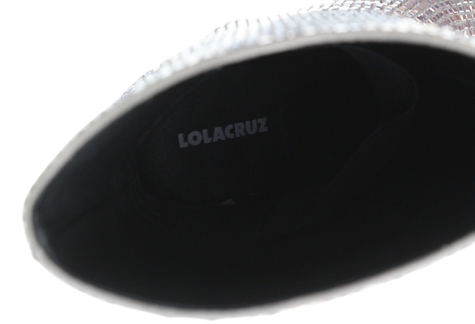 LOLA CRUZ KOILO EU36 Silver Suede Shiny Glitter Ankle 87544
