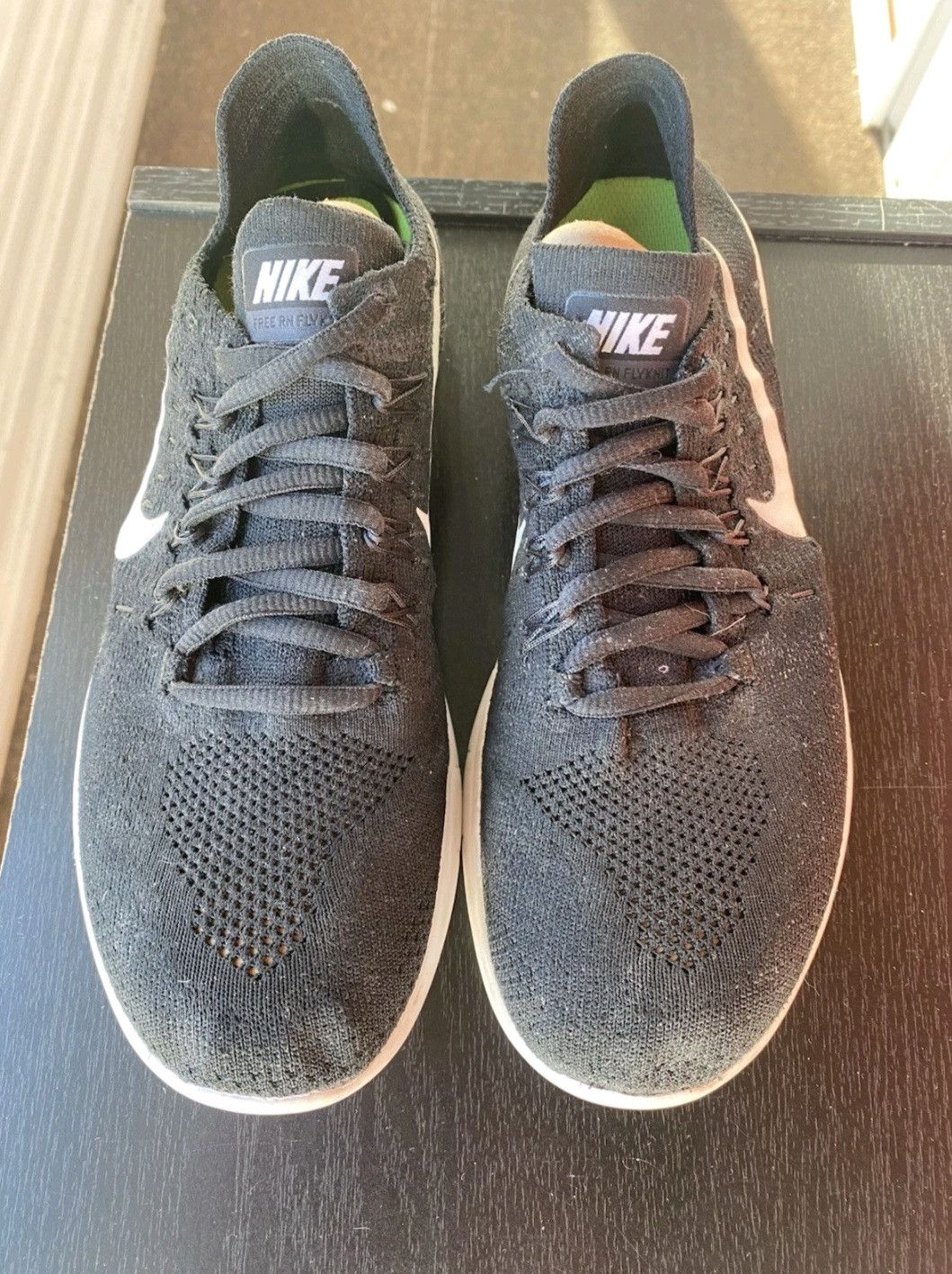Nike Nike Wmns Free RN Flyknit 2017 Black 880844001 Size 8 Size US 8 / IT 38 - 2 Thumbnail