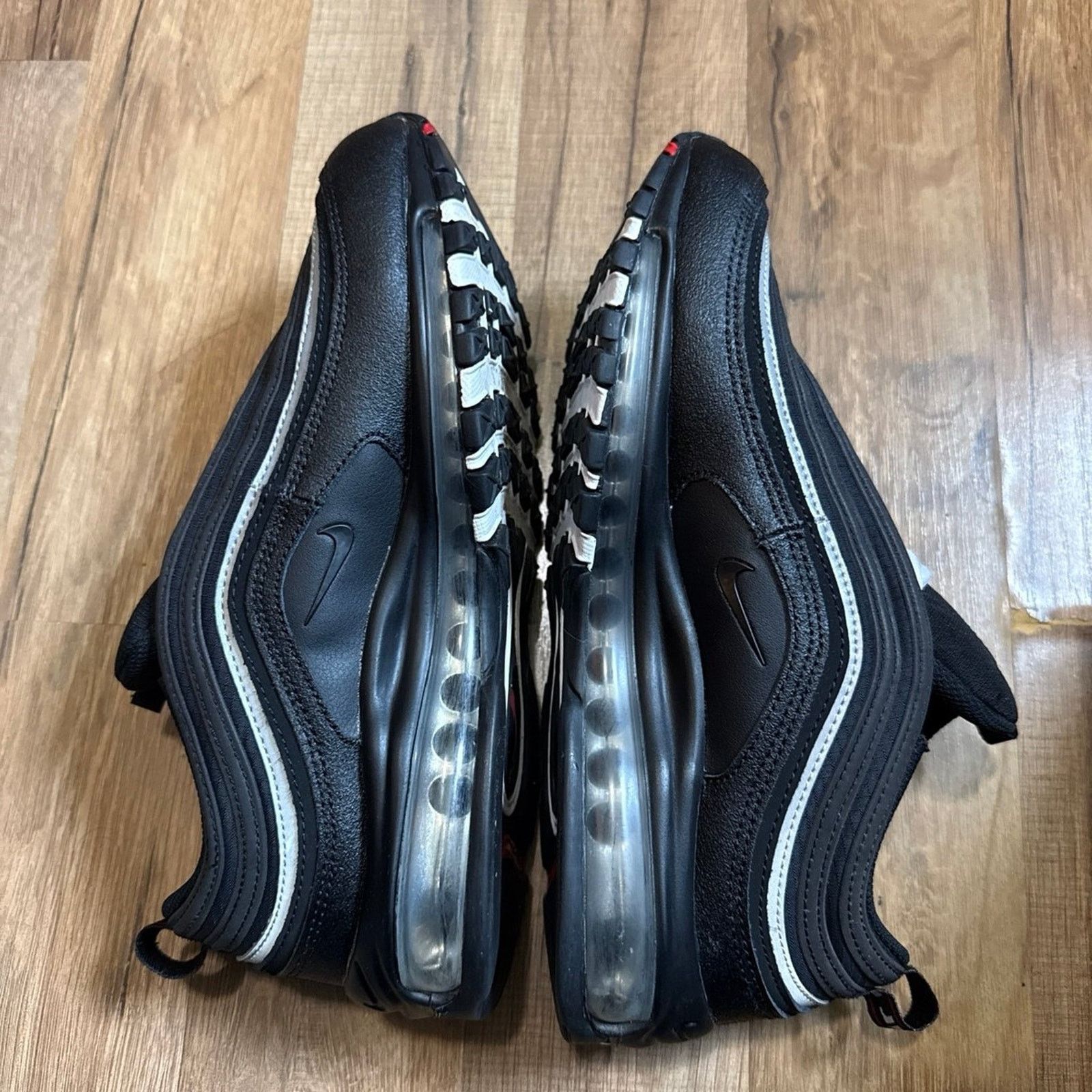 Nike Nike Air Max 97 Black White Sport Red Size US 9 / EU 42 - 5 Thumbnail
