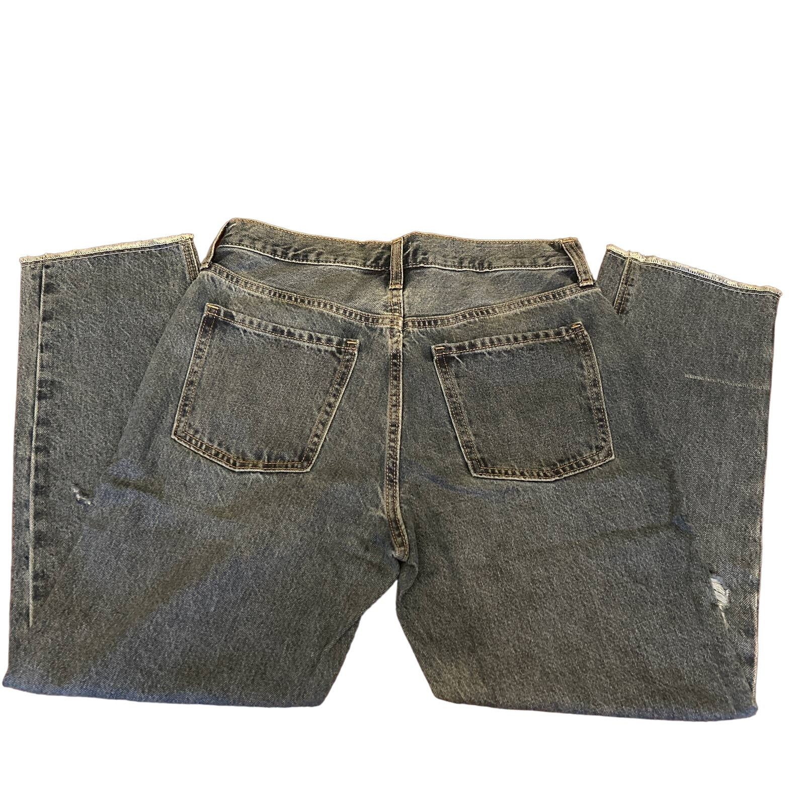 Old Navy Old Navy Womens Distressed Ripped Blue Jeans Large Size 31" - 2 Thumbnail