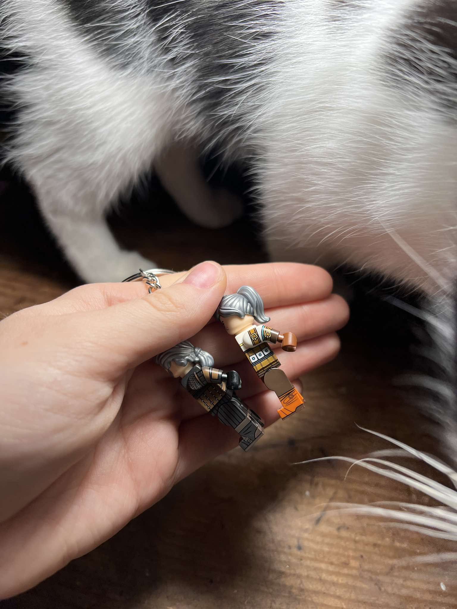 Cartoon Network Witcher 3 irritated minifigure keychain custom handmade Size ONE SIZE - 9 Thumbnail