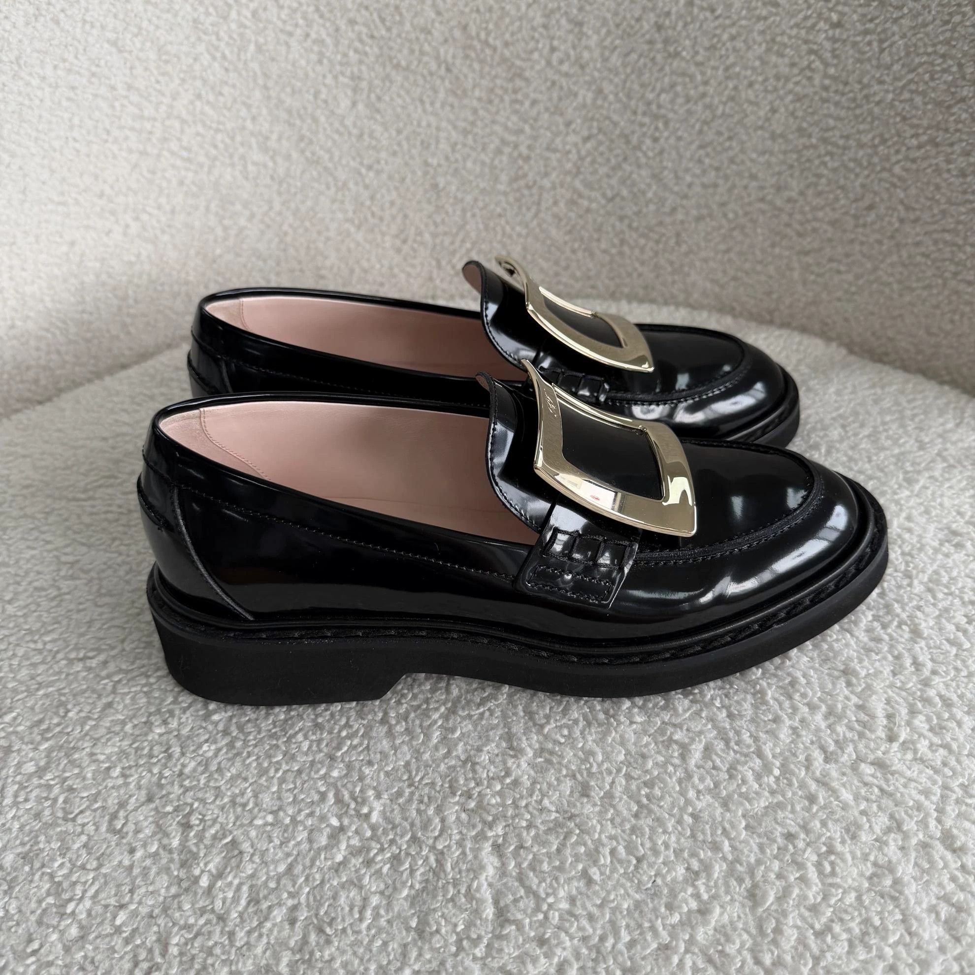 Roberto Cavalli Roger Vivier Black Loafer 37 8144 Size US 6.5 / IT 36.5 - 5 Thumbnail