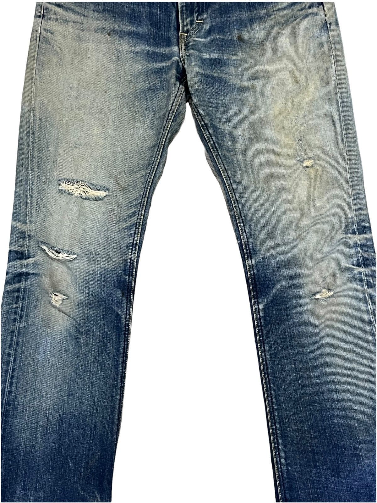 Lee × Midnight Organic 🔥Vtg LEE Thrashed Patina Stain Mudwash FLARE Organic Jeans Size US 30 / EU 46 - 6 Thumbnail