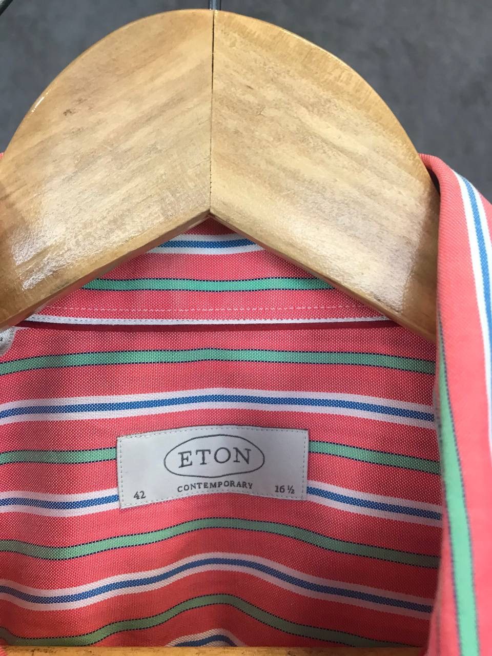 Eton Eton luxury designer striped shirt Size US XL / EU 56 / 4 - 3 Thumbnail