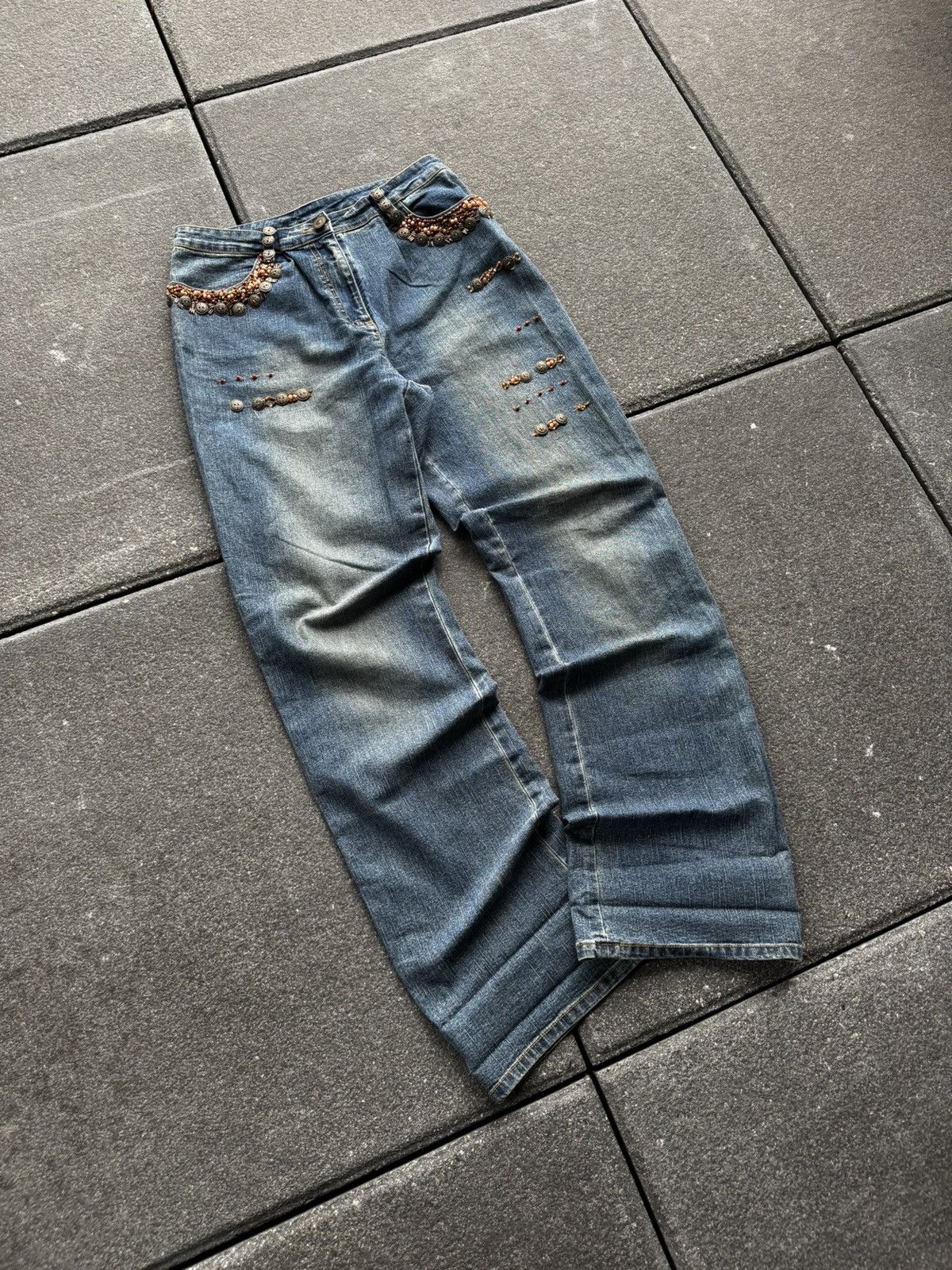 Juicy Couture CRAZY Y2K LOW RISE ACCENT JEANS Size 28" / US 6 / IT 42 - 1 Thumbnail