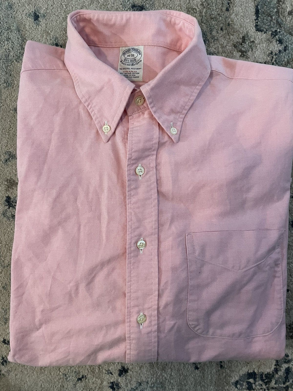 Brooks Brothers × Michael Bastian American-Made Oxford Cloth Button-Down Dress Shirt Size US L / EU 52-54 / 3 - 2 Thumbnail