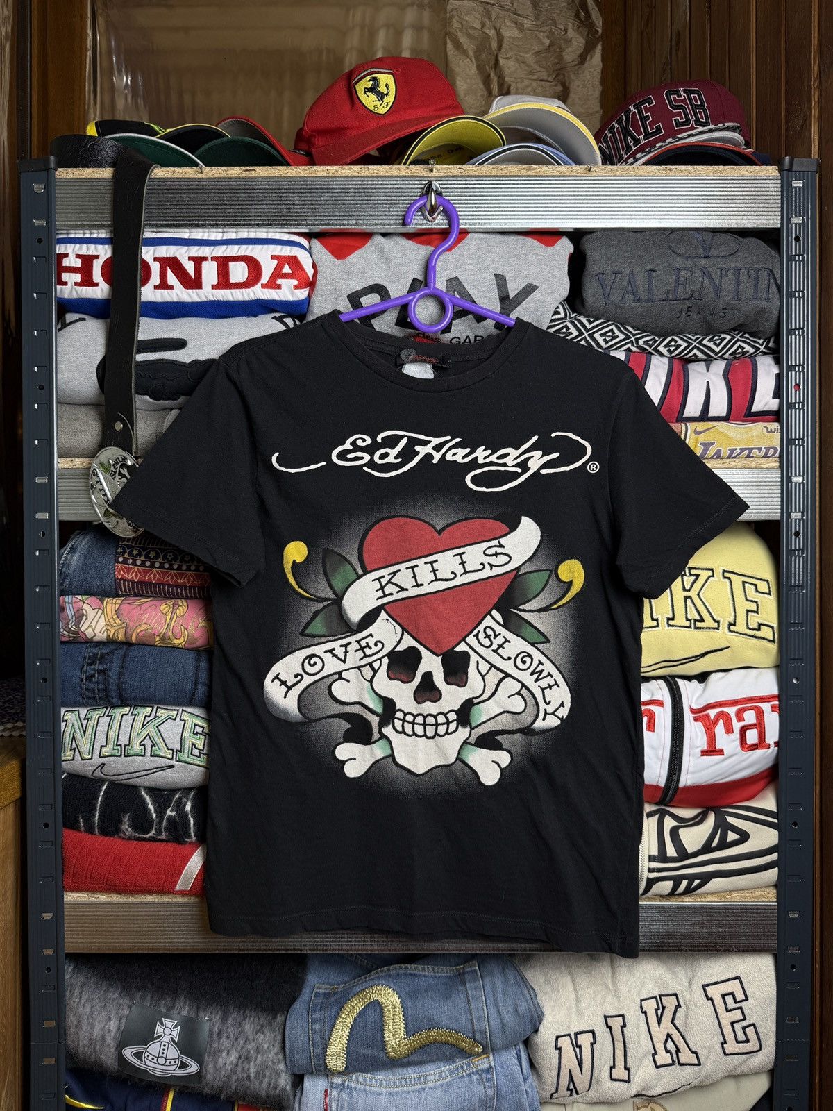Affliction Ed Hardy Christian Audigier Skull crazy y2k tee Size US S / EU 44-46 / 1 - 1 Thumbnail