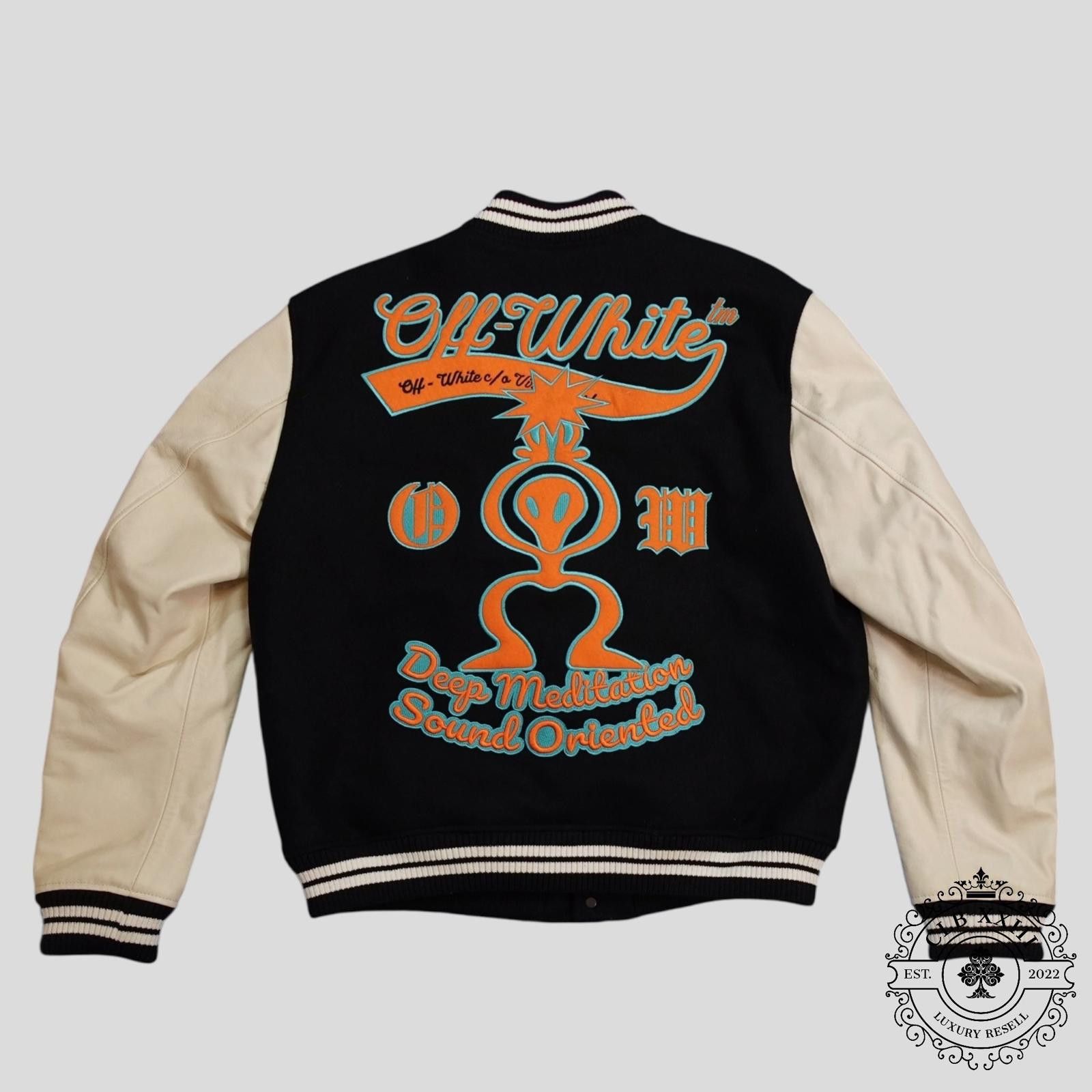 Off-White Off White Alien SS22 Varsity Jacket in Black/Orange Size US XL / EU 56 / 4 - 4 Thumbnail