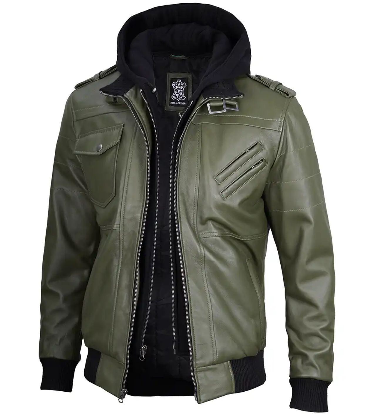 Other Handmade Leather Jacket Mens Leather Jacket Leather Jacket Size US XXL / EU 58 / 5 - 5 Thumbnail